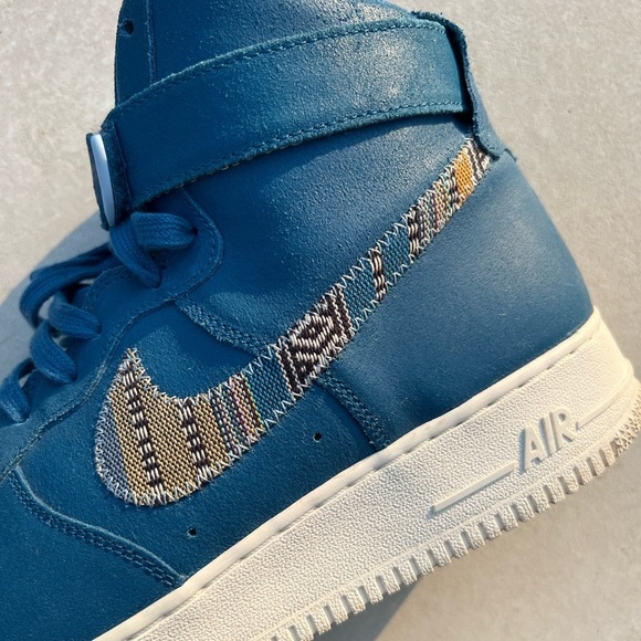 NIKE AIR FORCE I HIGH \'07 LV8 AFRO PUNK Blue Size 11.5 Sneakers main image 5
